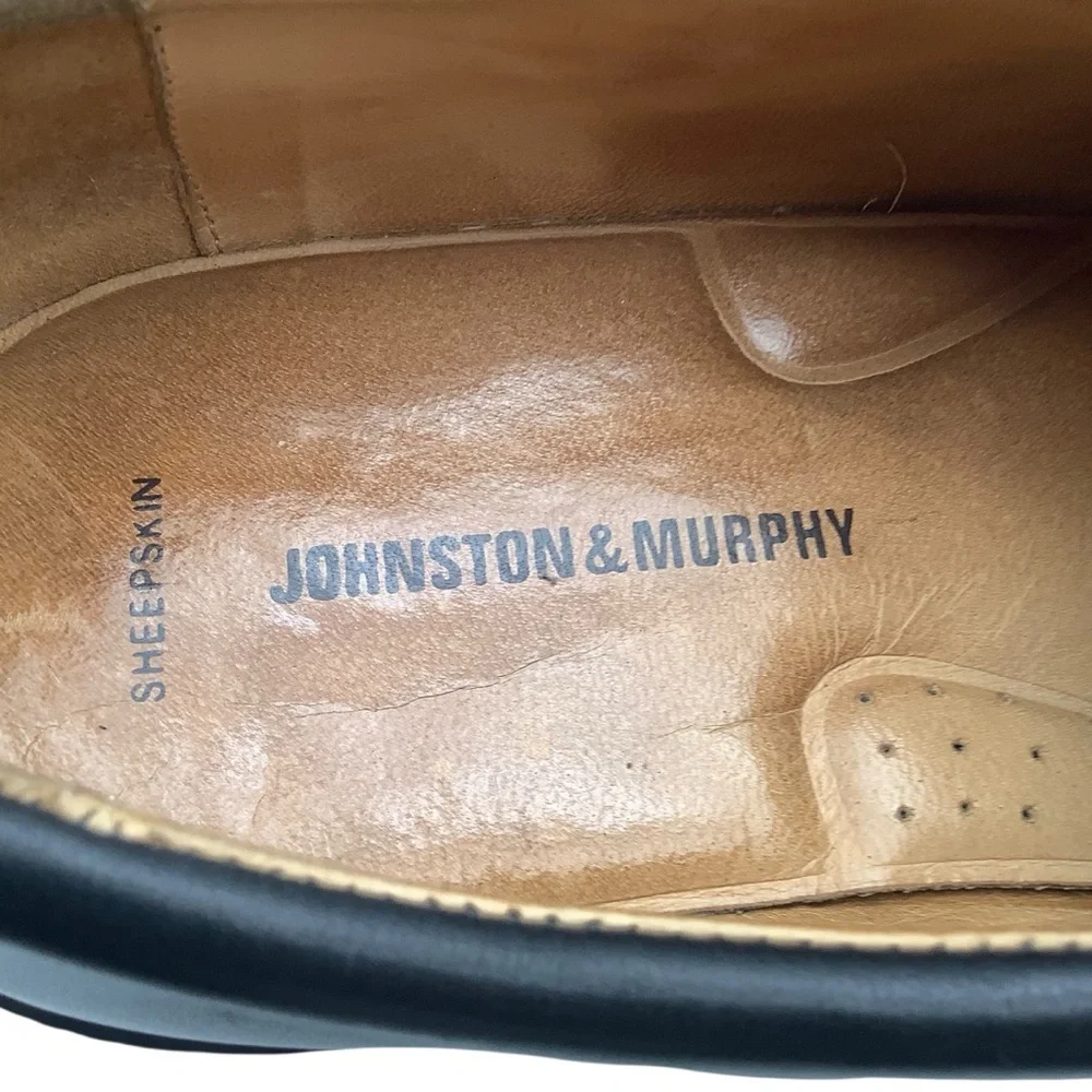Johnston &‎ Murphy Flex Men's Black Leather Loafers size 12